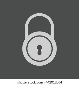 Lock icon.  Flat design style. Vector EPS10.