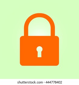 Lock icon.  Flat design style. Vector EPS10.