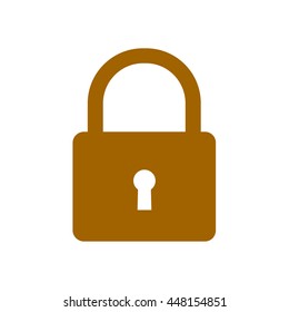 Lock icon.  Flat design style. Vector EPS10.