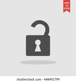 lock icon. Flat design style eps 10
