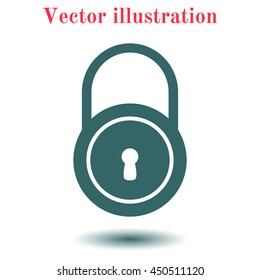 Lock icon.  Flat design style. Vector EPS10.
