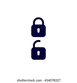 Lock icon, flat design style