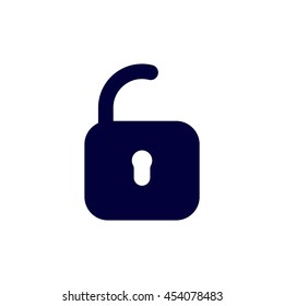 Lock icon, flat design style