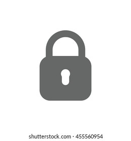 Lock icon, flat design style