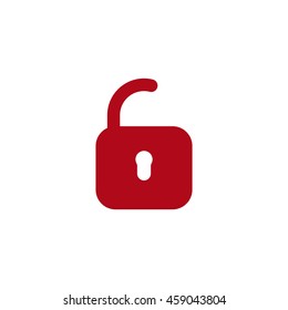 Lock icon, flat design style