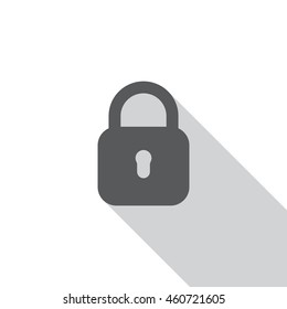 Lock icon, flat design style
