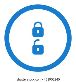 Lock icon, flat design style