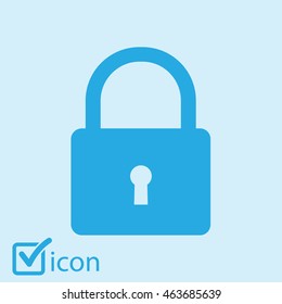 Lock icon.  Flat design style. Vector EPS10.