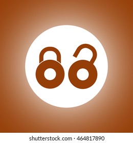 lock icon. Flat design style eps 10