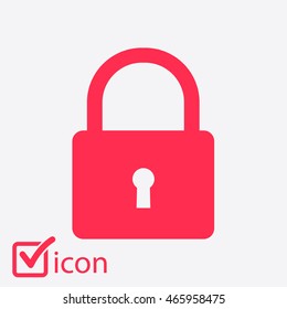 Lock icon.  Flat design style. Vector EPS10.