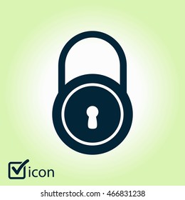 Lock icon.  Flat design style. Vector EPS10.