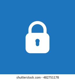 Lock icon, flat design style