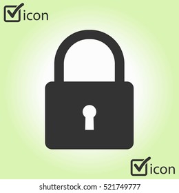 Lock icon.  Flat design style. Vector EPS10.