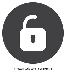 Lock icon, flat design style