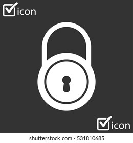 Lock icon.  Flat design style. Vector EPS10.