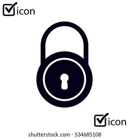 Lock icon.  Flat design style. Vector EPS10.