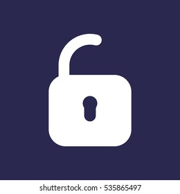 Lock icon, flat design style