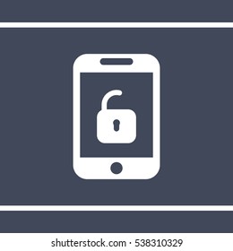 Lock Icon, flat design style