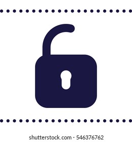 Lock icon, flat design style