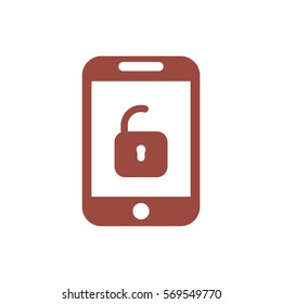 Lock Icon, flat design style