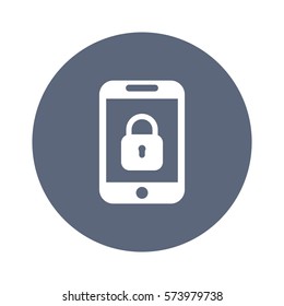 Lock Icon, flat design style