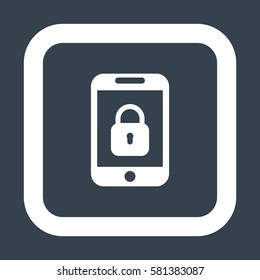 Lock Icon, flat design style