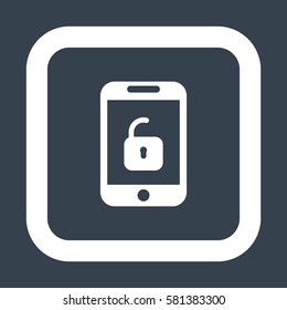 Lock Icon, flat design style