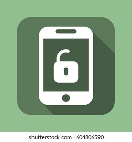 Lock Icon, flat design style