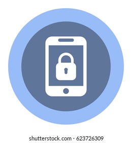 Lock Icon, flat design style