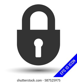 Lock icon. Flat icon of lock. Lock EPS. Vector illustration.