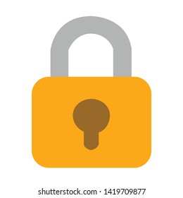 lock icon. flat illustration of lock vector icon for web