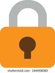 lock icon. Flat illustration of lock vector icon for web.