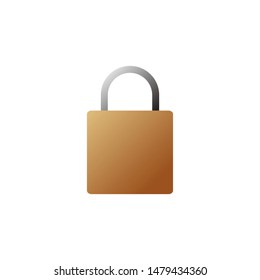 lock icon. flat illustration of lock vector icon for web. eps 10
