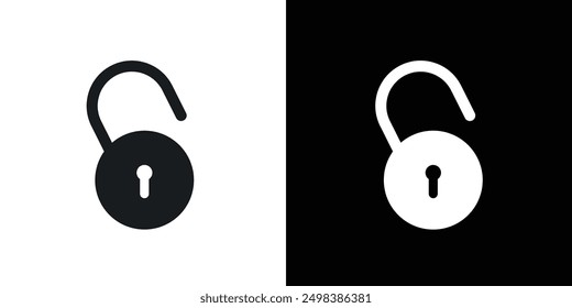 Conjunto de símbolos de línea plana de icono de bloqueo.