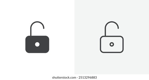 Lock icon flat and simple set design