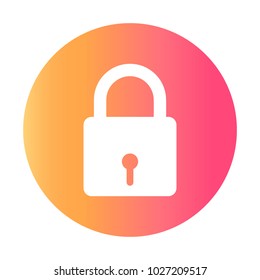 lock icon flat style