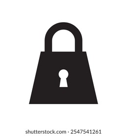 Lock icon flat style design. Padlock icon illustration. Lock logo, lock isolated.