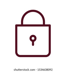 lock icon in flat style isolated. Vector Symbol illustration.