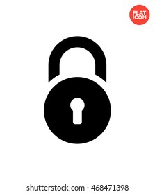 Lock Icon Flat Style Isolated Vector Illustration
