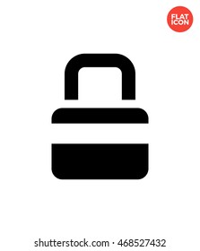 Lock Icon Flat Style Isolated Vector Illustration