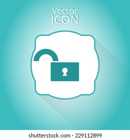 Lock icon. Flat style. Made in vector