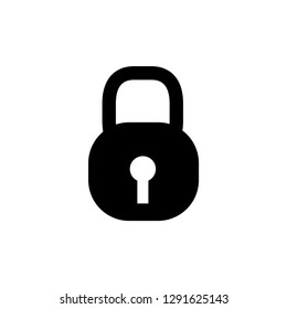 Lock Icon In Flat Style Vector For Apps, UI, Websites. Black Icon Vector Illustration.