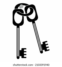 a lock icon hanging on a nail