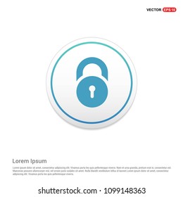 lock icon Hexa White Background icon template