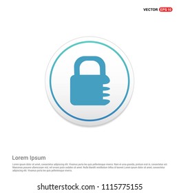 Lock icon Hexa White Background icon template - Free vector icon