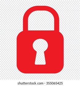 lock icon Illustration design