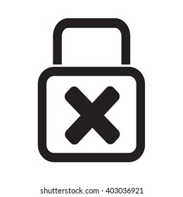 Lock Icon illustration design