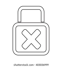 Lock Icon illustration design