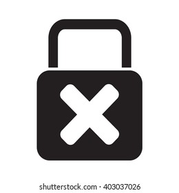 Lock Icon illustration design