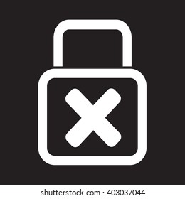 Lock Icon illustration design
